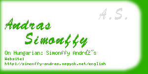 andras simonffy business card